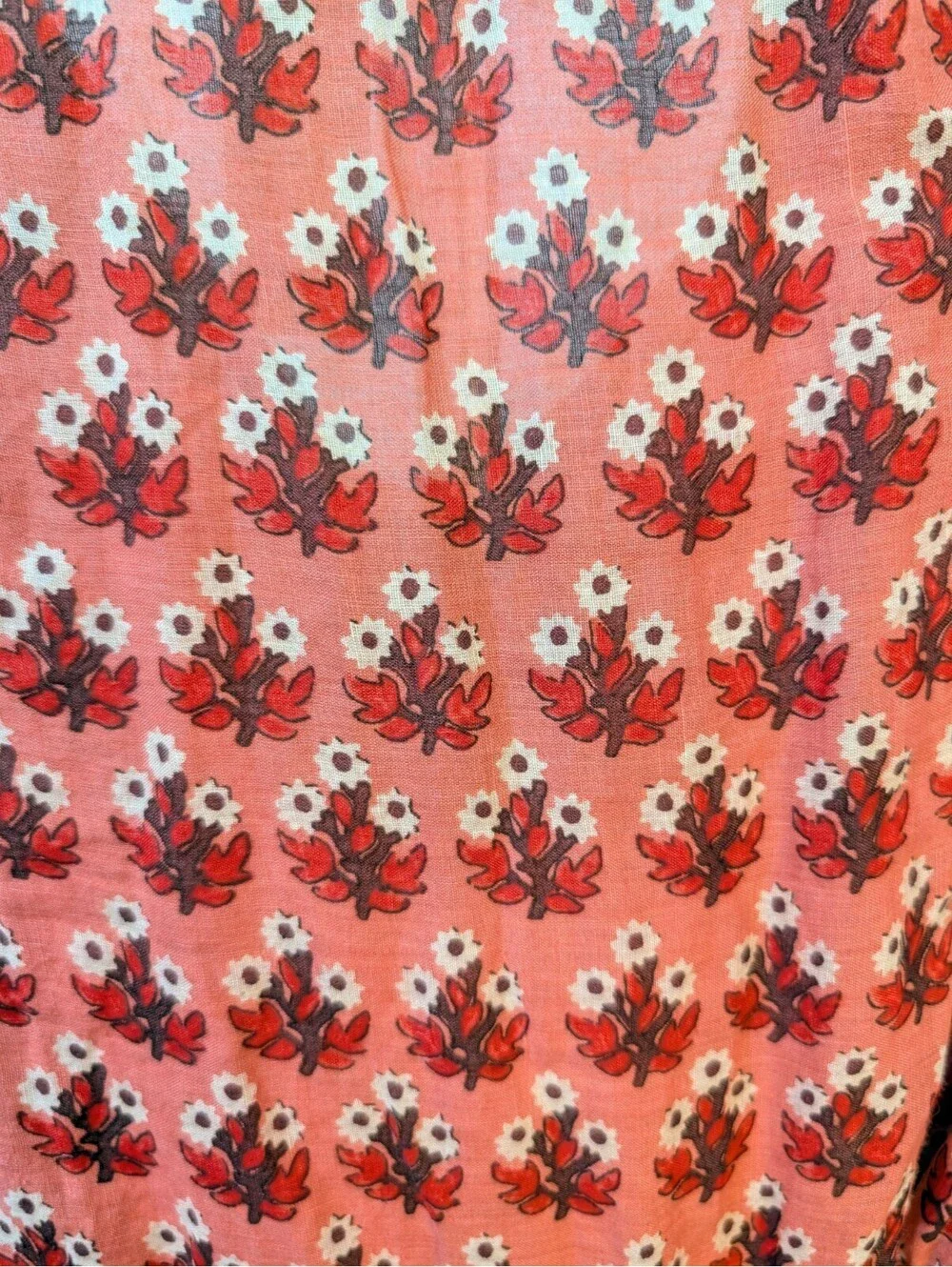 Boho Resortwear J.Crew Coral Block Print Cabana Mini Dress NWT XS